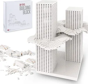 Lekebaby Building Bricks 1500 PCS Basic Building Blocks, Compatible with All Major Brands (White)