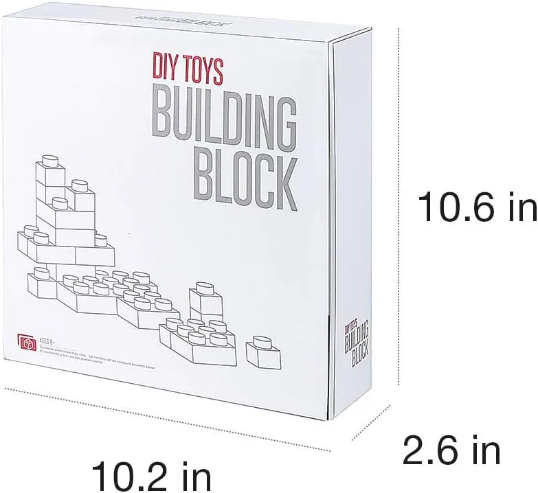 Lekebaby Building Bricks 1500 PCS Basic Building Blocks, Compatible with All Major Brands (White)
