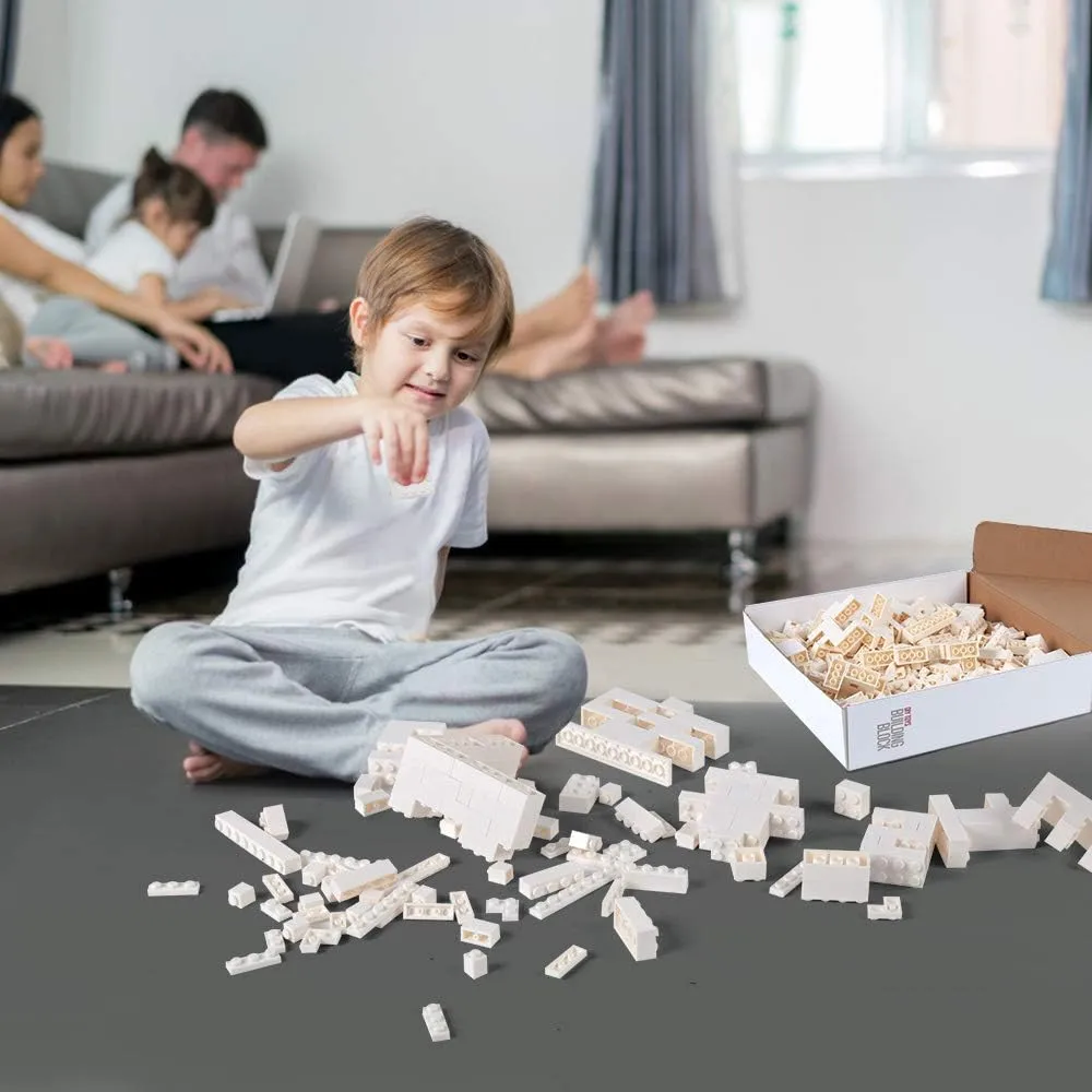 Lekebaby Building Bricks 1500 PCS Basic Building Blocks, Compatible with All Major Brands (White)
