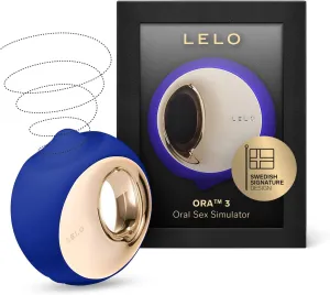 LELO ORA 3 Oral Sex Toy, Tongue Toy for Woman, Sensual Clit Licker and Personal Stimulator for Oral Sex, Tongue Vibrator for Women, Midnight Blue