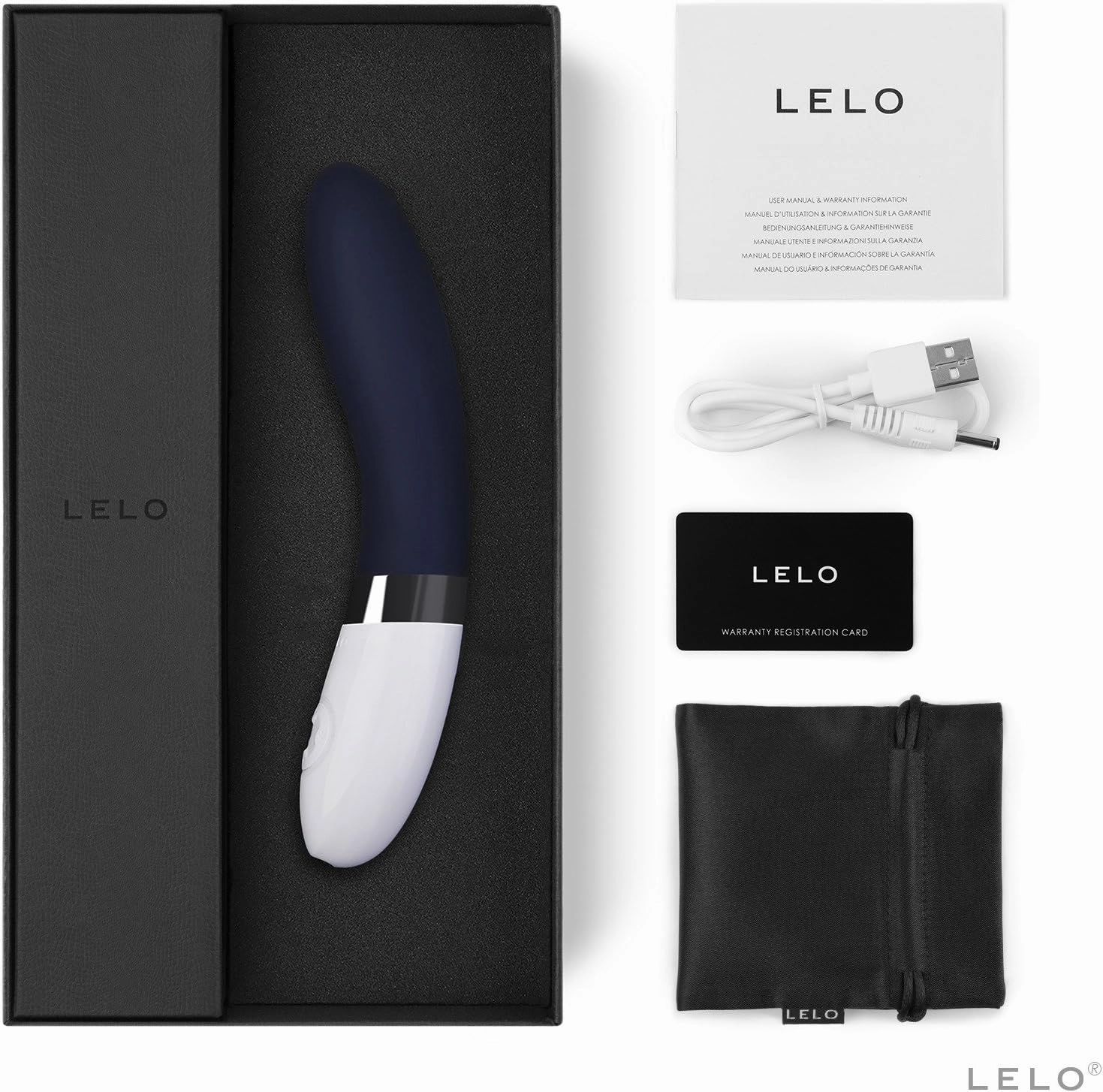 LELO LIV 2 Intimate Electric Gspot Vibrator, Vibrators with Thrilling Vibes and Medium Size to Fit Every Woman, Adult Sex Toys Women, Women Sex Toy Vibrator, G Spot Toy, Vibrators Female, Blue