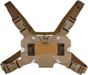 Let-Me-Be FoldPanel Chest Vest Set, Chest Rig Phone Mount for Plate Carrier Accessory Navigation Board, Outdoor Hiking Fishing Cycling Tactical Vest Wearable Phone Carrier for 4.7"-6.7" Screen