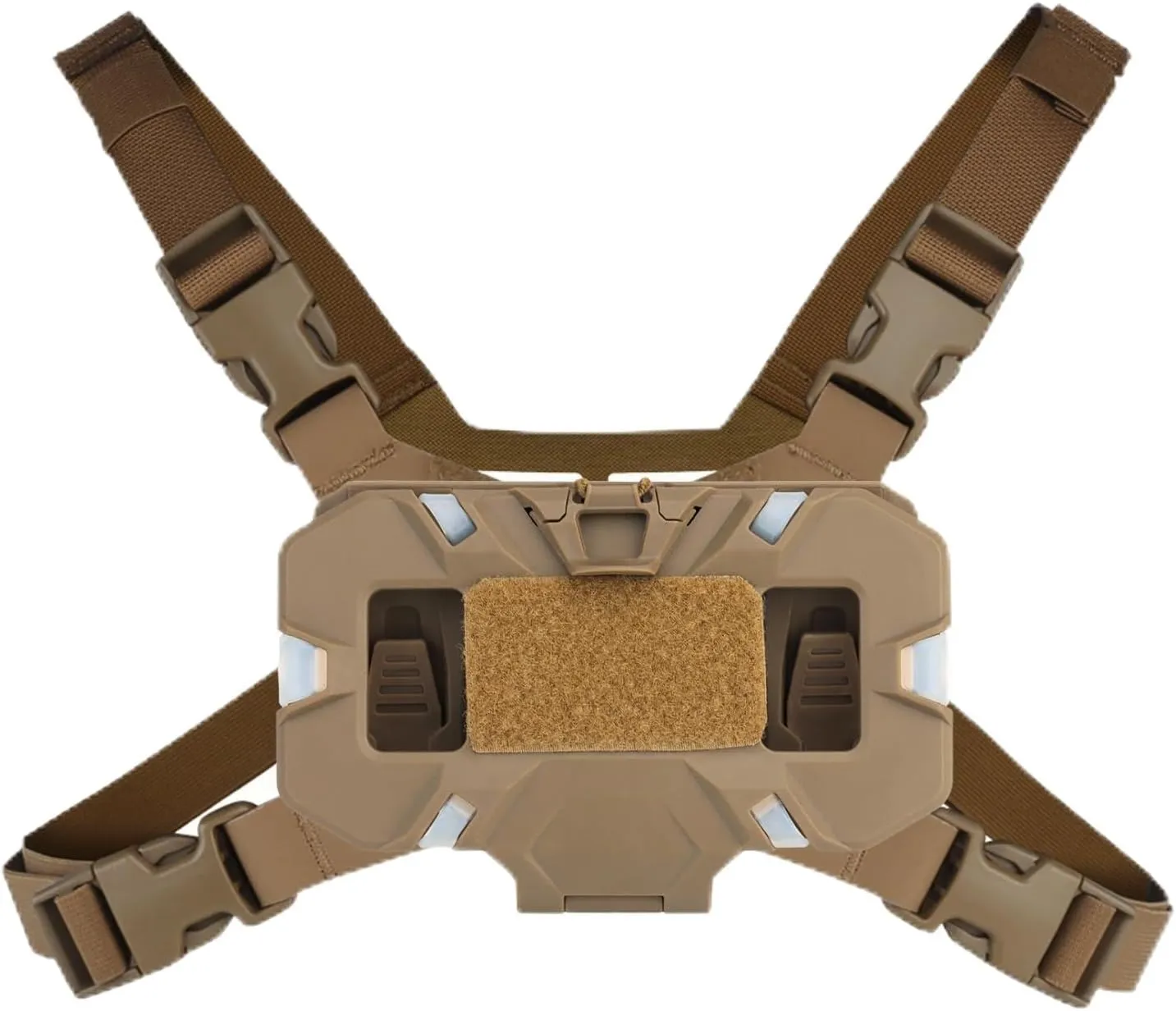 Let-Me-Be FoldPanel Chest Vest Set, Chest Rig Phone Mount for Plate Carrier Accessory Navigation Board, Outdoor Hiking Fishing Cycling Tactical Vest Wearable Phone Carrier for 4.7"-6.7" Screen