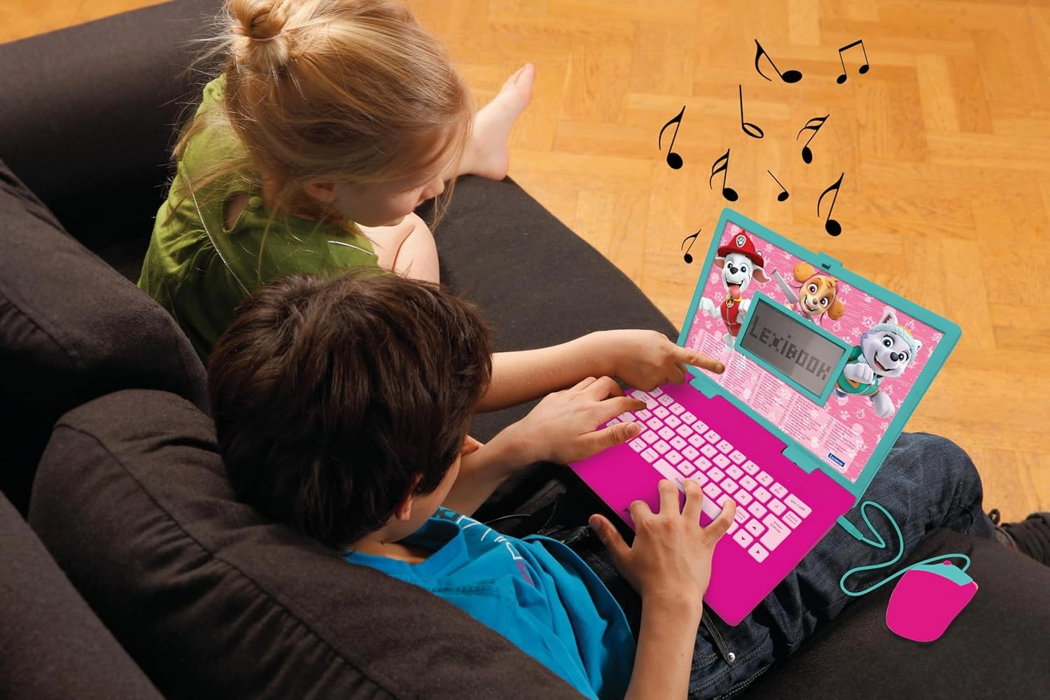 Lexibook, PAW Patrol Educational Computer Bilingual French/English Children's Toy with 124 Activities for Learning, Fun and Playing Piano, Pink, JC598PAGi1