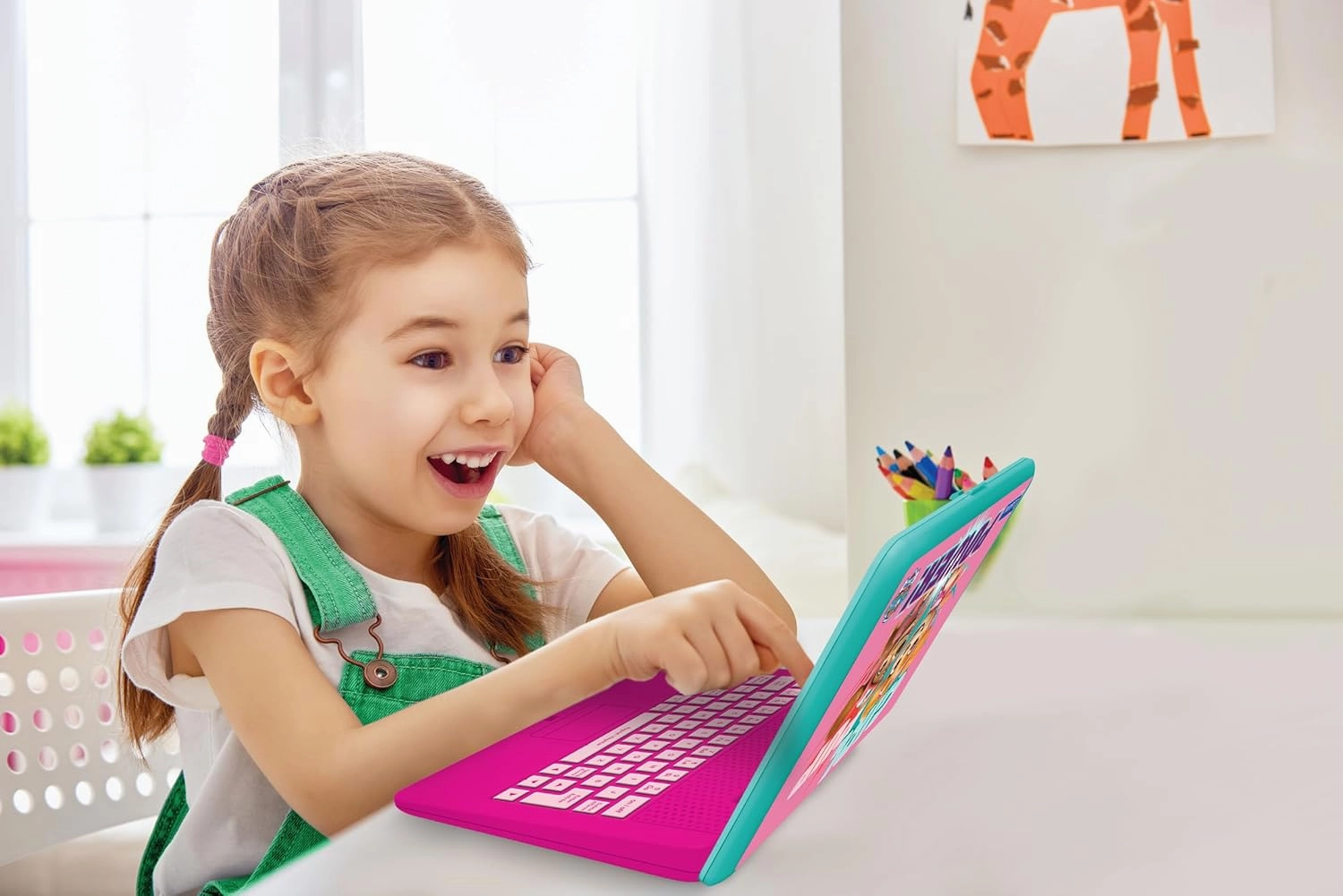 Lexibook, PAW Patrol Educational Computer Bilingual French/English Children's Toy with 124 Activities for Learning, Fun and Playing Piano, Pink, JC598PAGi1