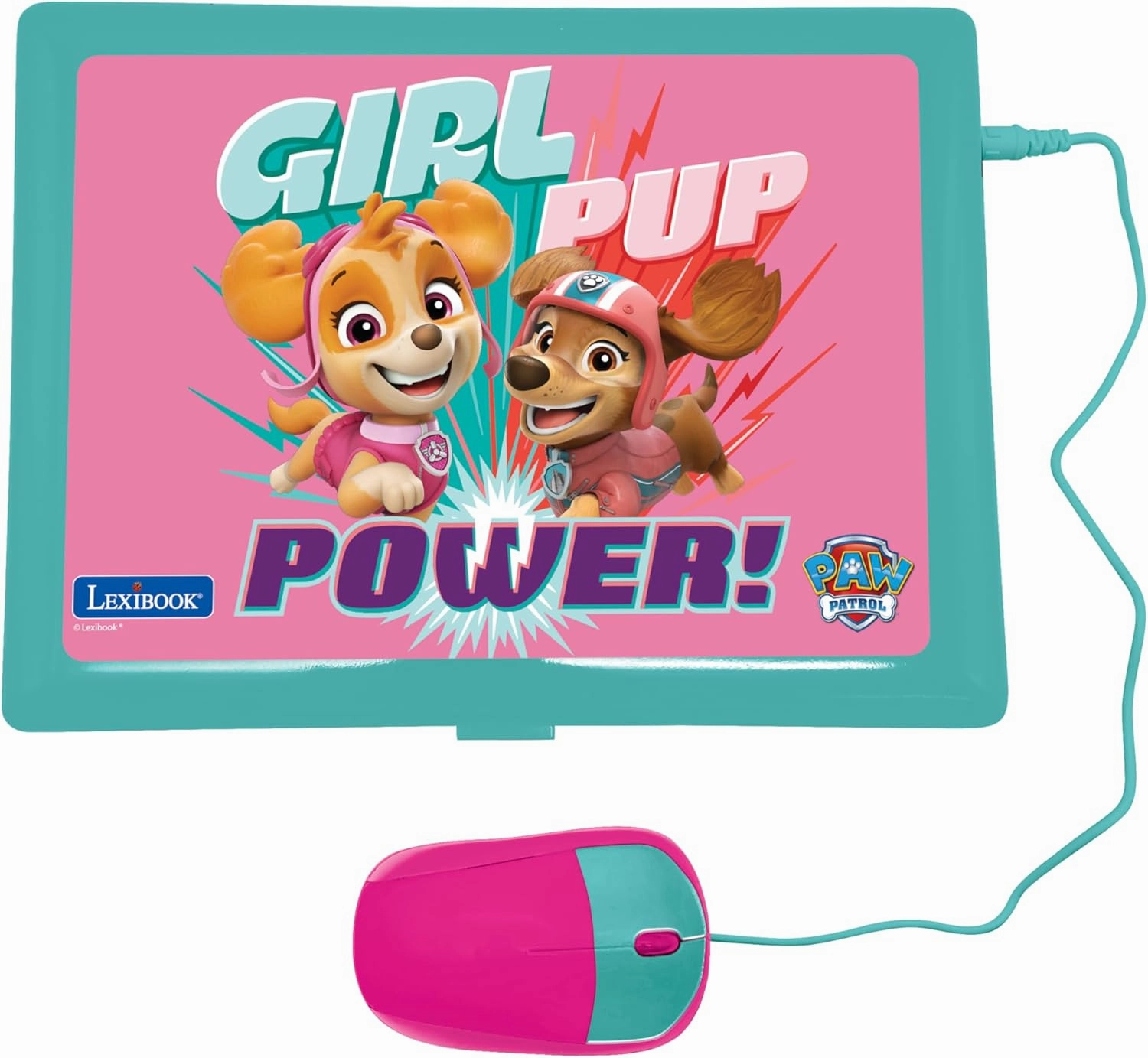 Lexibook, PAW Patrol Educational Computer Bilingual French/English Children's Toy with 124 Activities for Learning, Fun and Playing Piano, Pink, JC598PAGi1