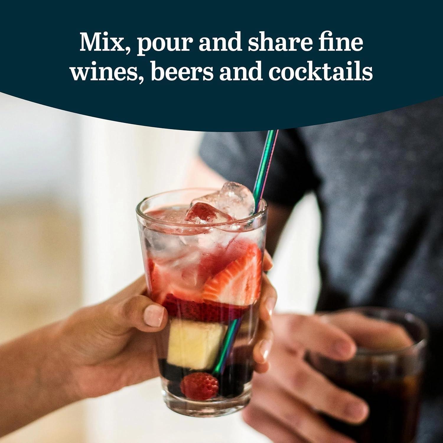 Libbey Bar Essentials Tumbler Glasses Set of 6, Modern Style 16 Oz Glass Set, Dishwasher Safe Tall Drinking Glasses Set for Wine, Beer, and Cocktail