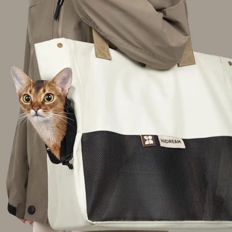 Lightweight Outing Cat Tote Shoulder Bag