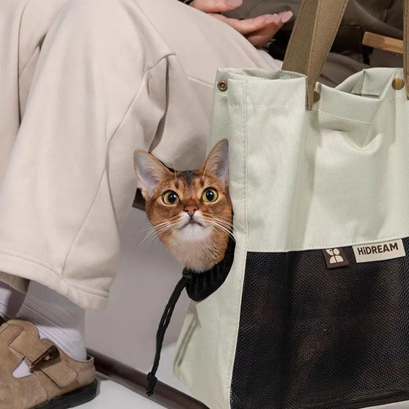 Lightweight Outing Cat Tote Shoulder Bag