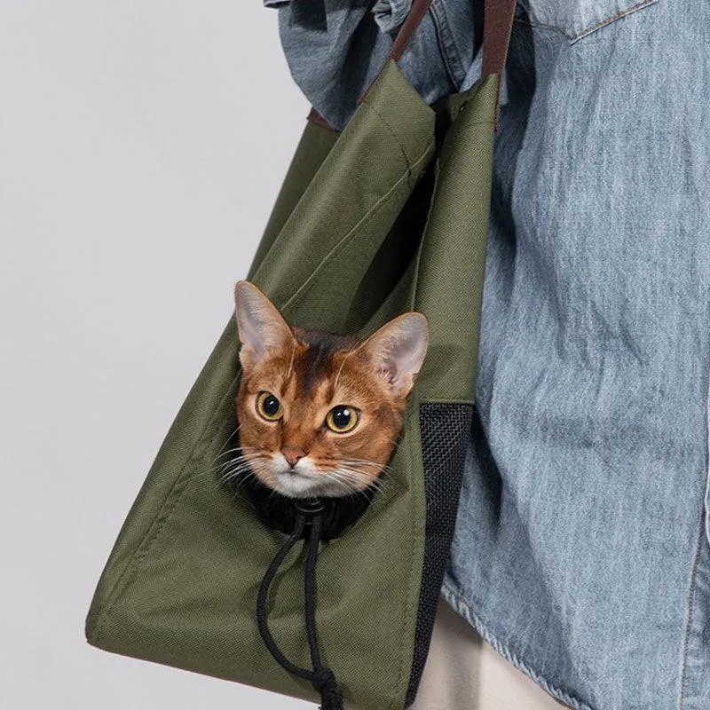 Lightweight Outing Cat Tote Shoulder Bag