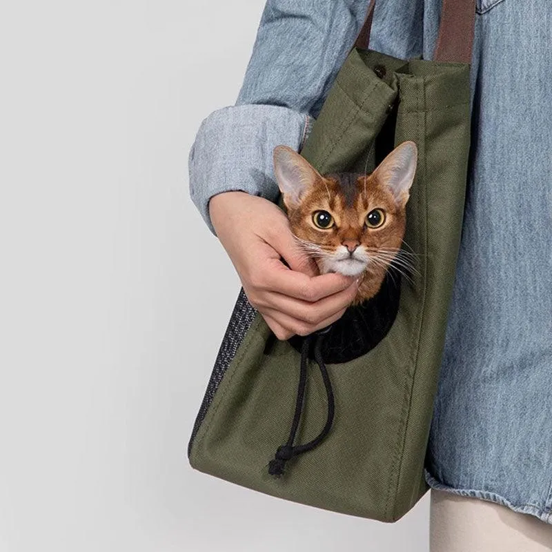 Lightweight Outing Cat Tote Shoulder Bag