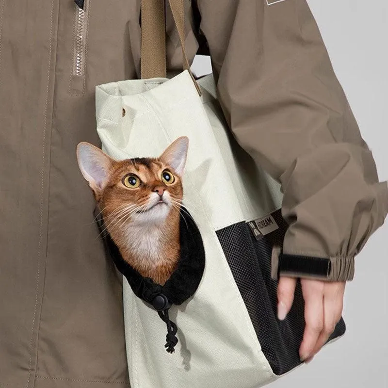 Lightweight Outing Cat Tote Shoulder Bag
