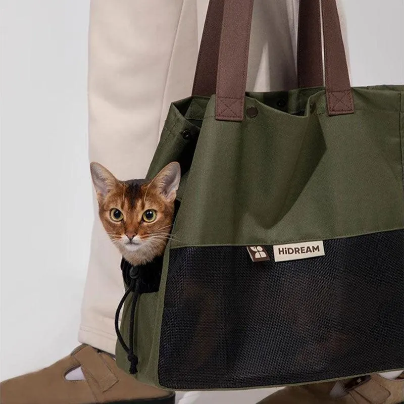 Lightweight Outing Cat Tote Shoulder Bag