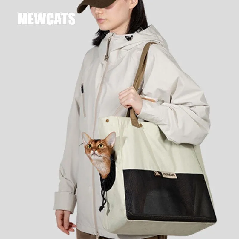 Lightweight Outing Cat Tote Shoulder Bag