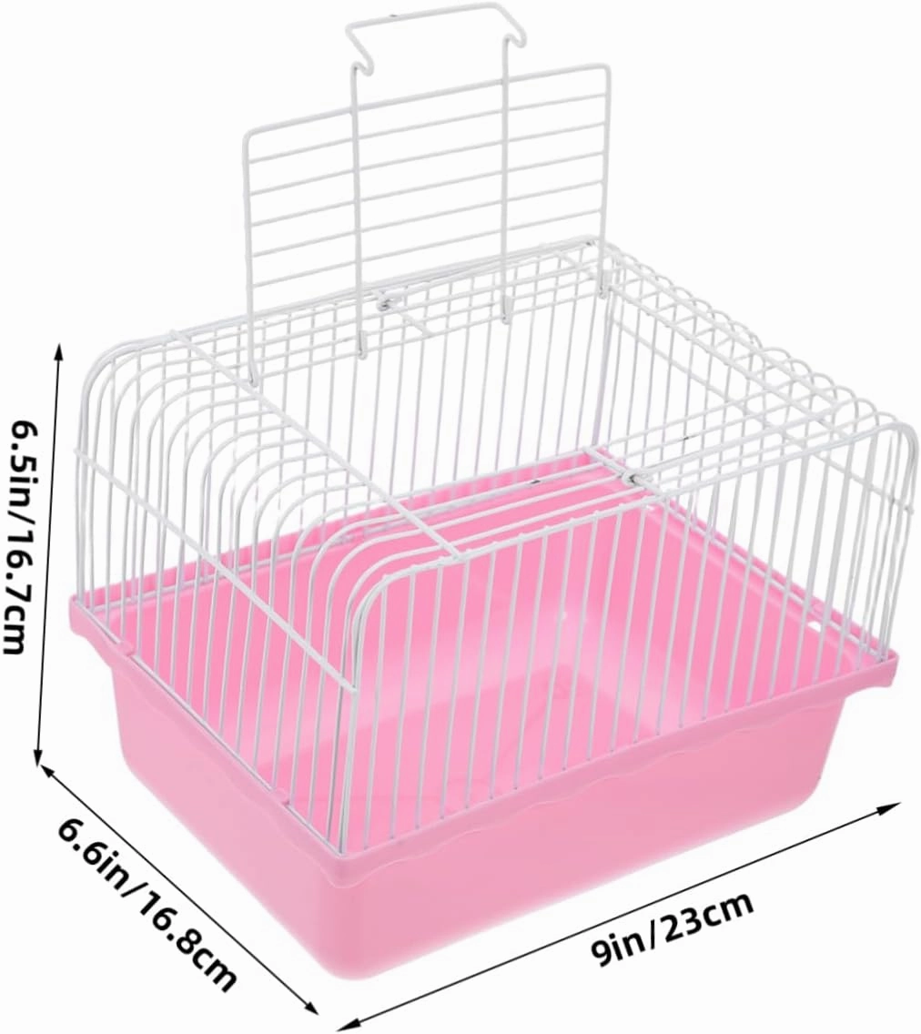 Lightweight Portable Bird Travel Cage for Lovebirds and Small Animals Durable Construction with Transparent Observation Window for Travel and Home Use