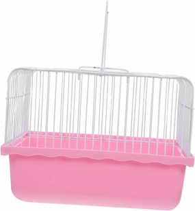 Lightweight Portable Bird Travel Cage for Lovebirds and Small Animals Durable Construction with Transparent Observation Window for Travel and Home Use