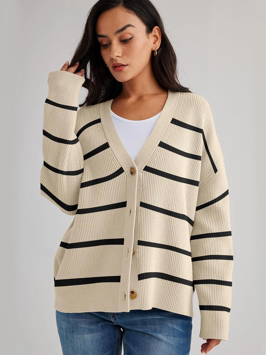 LILLUSORY Cardigan Sweaters for Women 2025 Summer Fashion Oversized Lightweight Sweater Knit Work Jacket Outfits Clothes