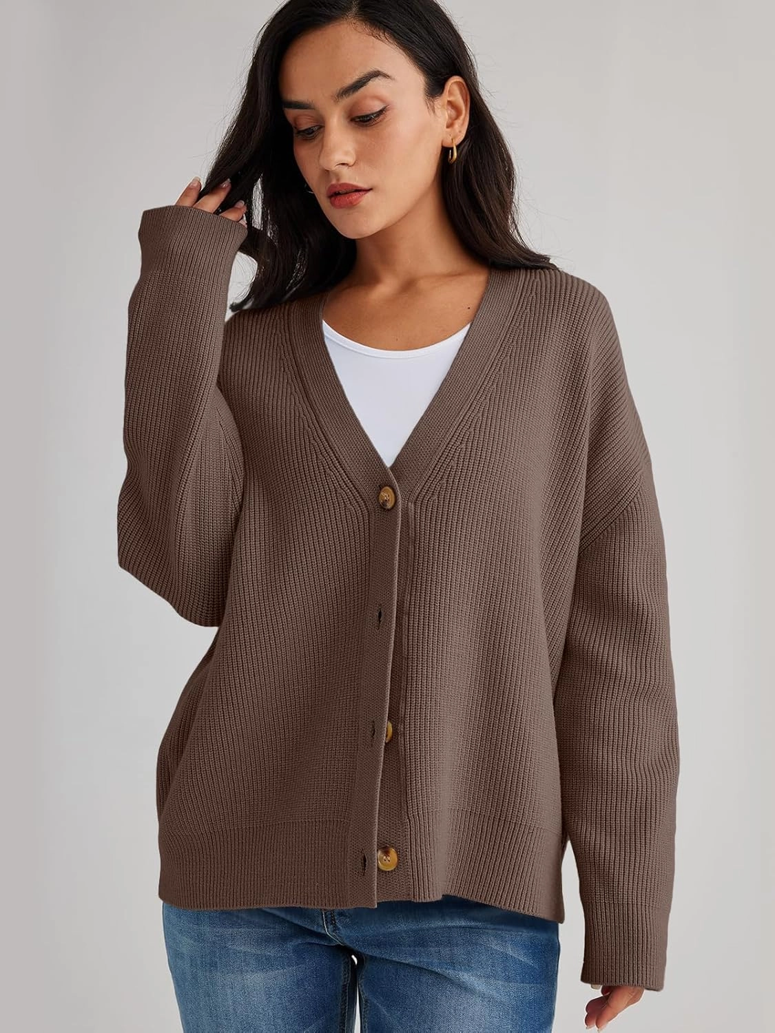 LILLUSORY Cardigan Sweaters for Women 2025 Summer Fashion Oversized Lightweight Sweater Knit Work Jacket Outfits Clothes