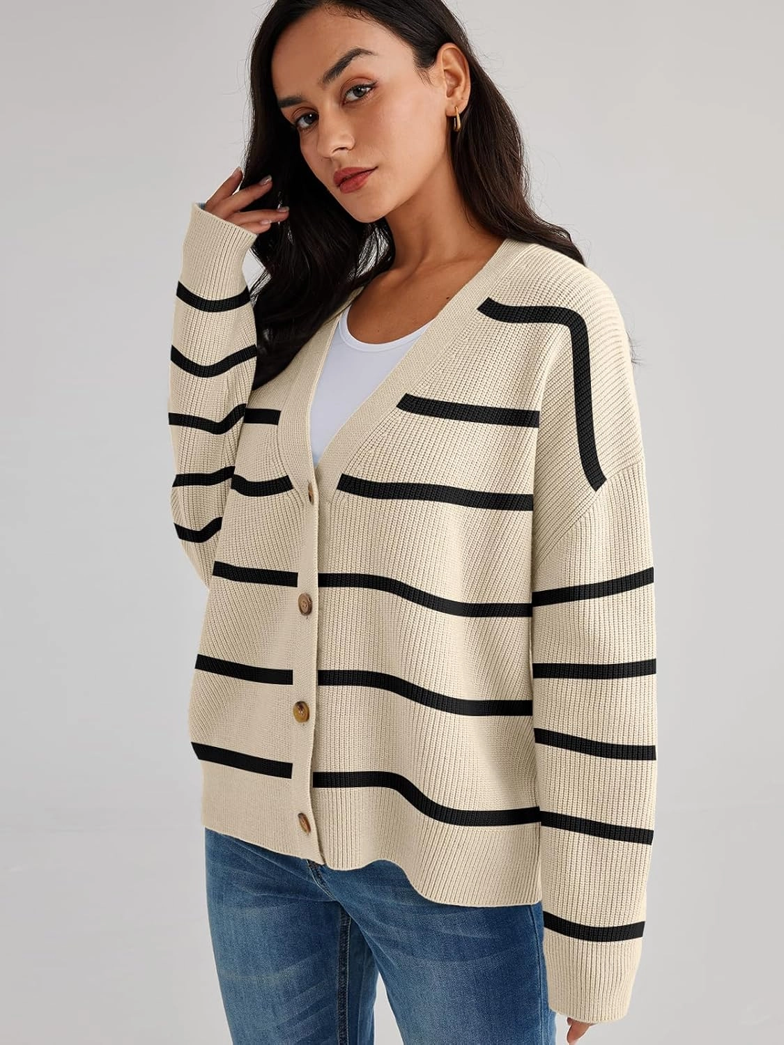 LILLUSORY Cardigan Sweaters for Women 2025 Summer Fashion Oversized Lightweight Sweater Knit Work Jacket Outfits Clothes