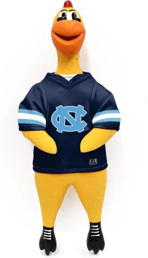 Littlearth NCAA Team Rubber Chicken Toy North Carolina Tar Heels