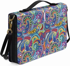 Lotusorchid Bible Cover Bag for Women, Men Bible Accessories with Handle, Bible Carrier Tote with Detachable Shoulder Strap