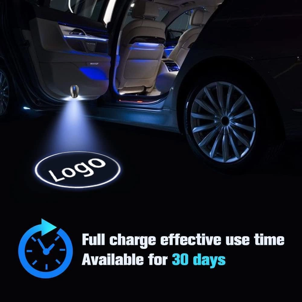 LOWEY Car Door LED Logo Projector Lights, 2Pcs Welcome Lights with 6 Pairs Logo Slides, Fit for All Cars