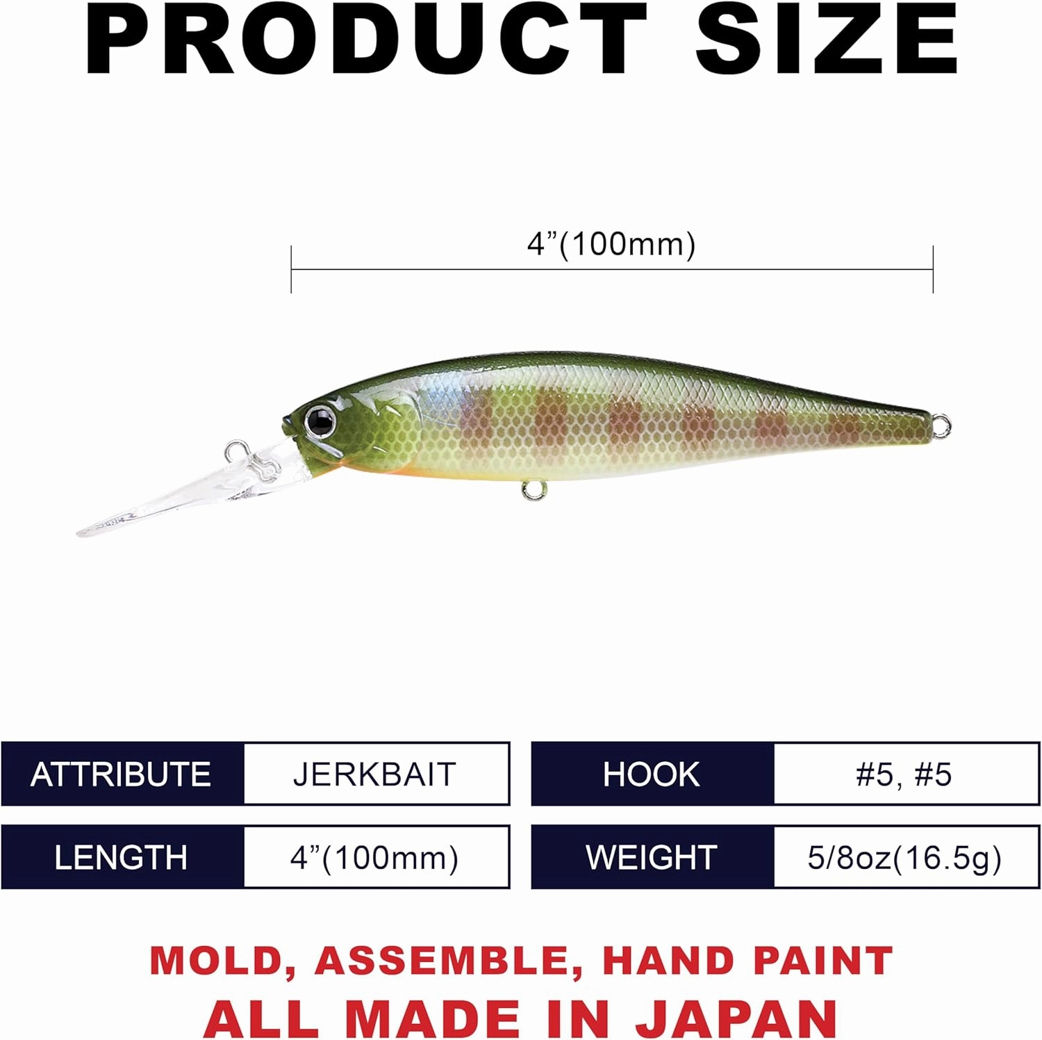 LUCKY CRAFT Pointer 100DD Fishing Lures for Freshwater, 4" Deep Diving and Suspending Jerkbait, Trout, Bass Lures, Tournament Winning, Premium Fishing Gear and Tackle Box Accessories