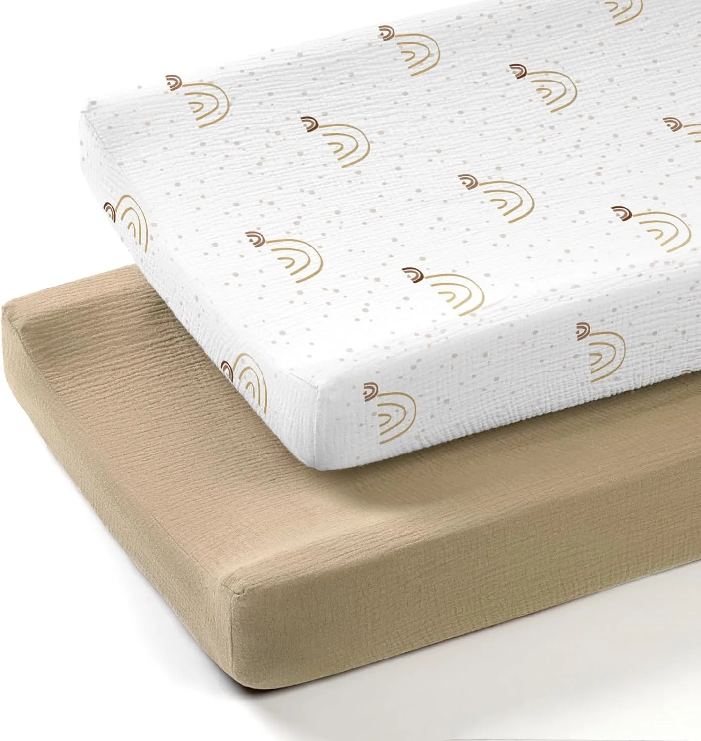lulumoon Muslin Changing Pad Covers: Baby Cotton Changing Table Covers - Soft Changing Pad Sheets for Boys Girls