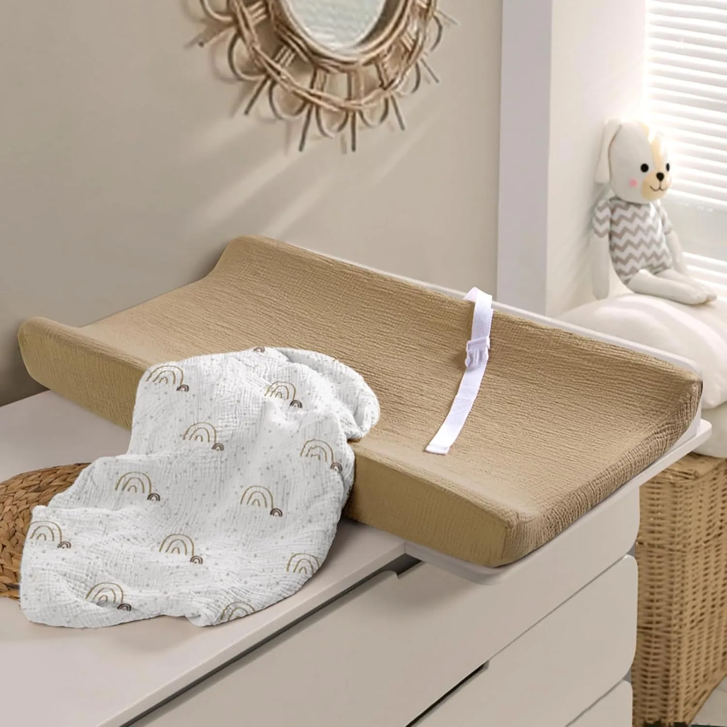 lulumoon Muslin Changing Pad Covers: Baby Cotton Changing Table Covers - Soft Changing Pad Sheets for Boys Girls