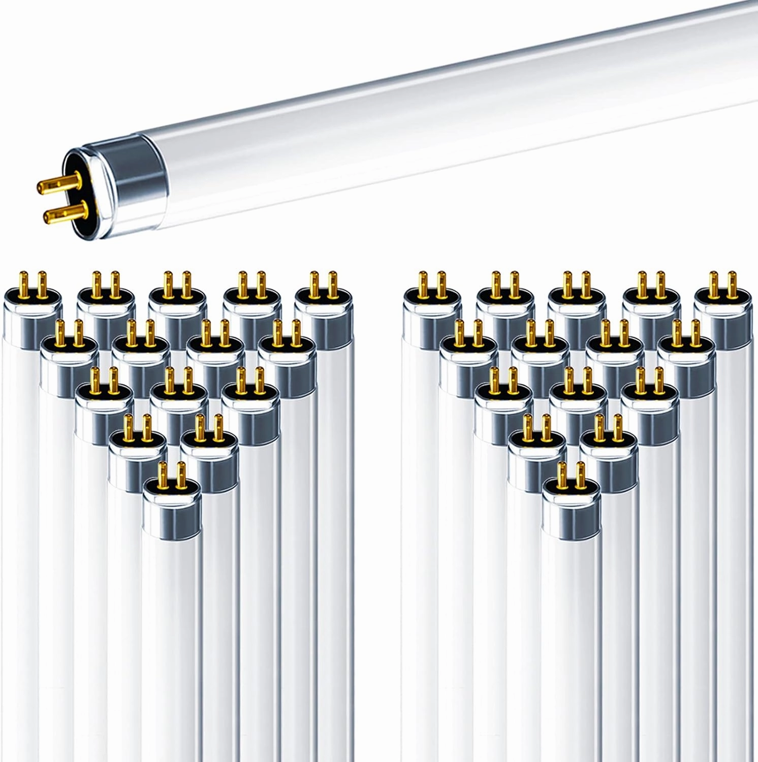 LUXRITE 30-Pack F54T5/841/HO 54W 46 Inch T5 Fluorescent Tube Light Bulb, 4100K Cool White, 4200 Lumens, G5 Mini Bi-Pin Base, LR20770