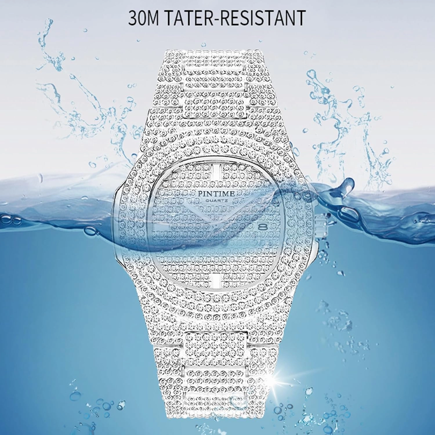 Luxury Unisex Watch Crystal Diamond Watches Big Face Women's Men's Quartz Watch Gold Color Silver Color Rose Gold Color Stainless Steel Wrist Watch