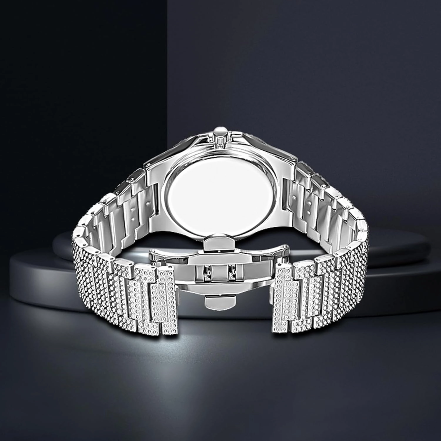 Luxury Unisex Watch Crystal Diamond Watches Big Face Women's Men's Quartz Watch Gold Color Silver Color Rose Gold Color Stainless Steel Wrist Watch
