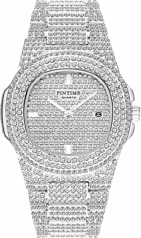 Luxury Unisex Watch Crystal Diamond Watches Big Face Women's Men's Quartz Watch Gold Color Silver Color Rose Gold Color Stainless Steel Wrist Watch