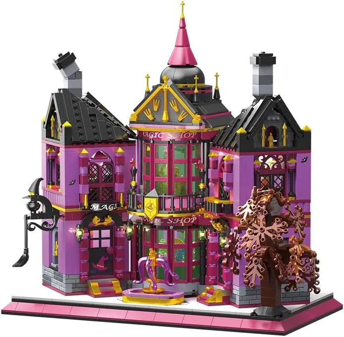 M Menbis Narwhals Toys 1366 Pieces Magic Castle Micro Building Blocks Set - Mini Block Construction Model, Compatible with 6mm Bricks, Creative 3D Puzzle for Adults & Teens 16 