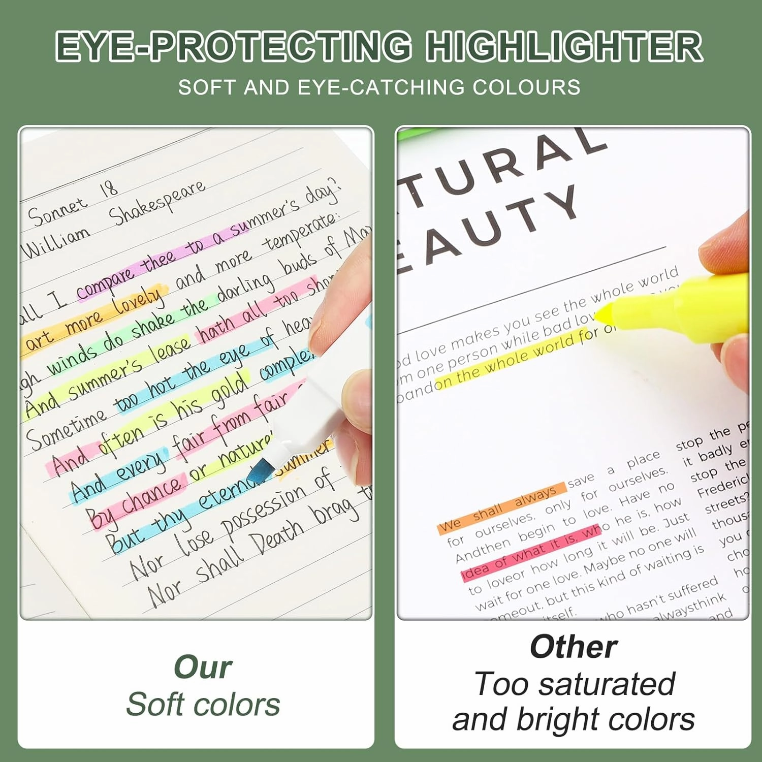 M&G Yellow Highlighter, 12 Pack High Lighters Highlighters No Bleeds Highliters Pens Neon Soft Highlighters Bulk Clear View Bright Tip Marker for Books Home Office, Square