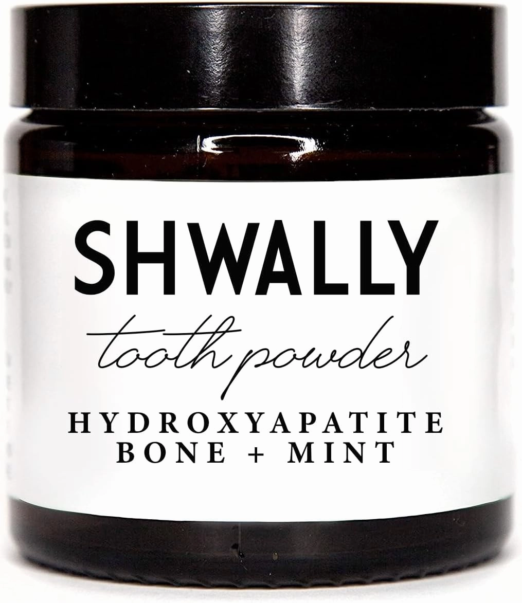 Magical Tooth Powder W/Hydroxyapatite Cattle Bone & Fluoride Free Amish Eggshell   Organic Peppermint - 100% Fluoride Free ReMineralizing, Whitening & Polishing Powder 200  Brushings (2 oz)