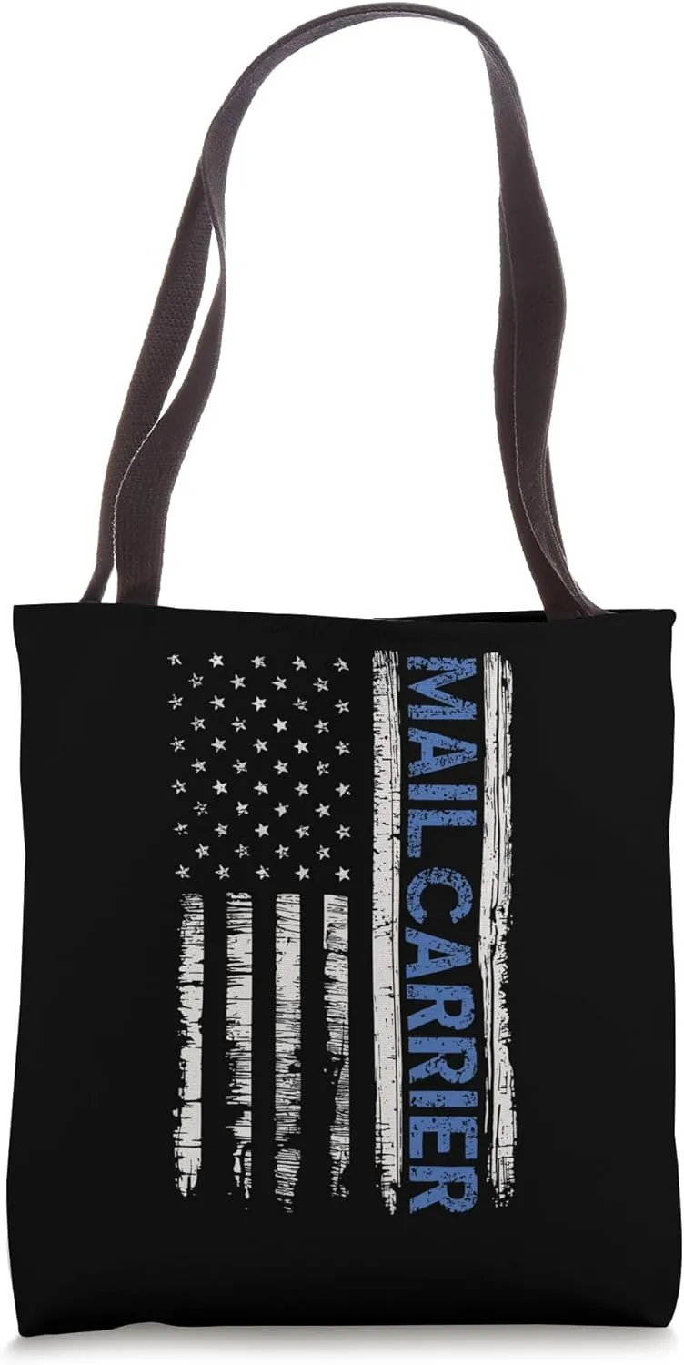 Mail Carrier Patriotic Postal Worker Courier Postman Tote Bag