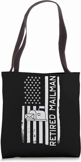 Mail Carrier Retro Vintage Postal Worker usa us flag Tote Bag