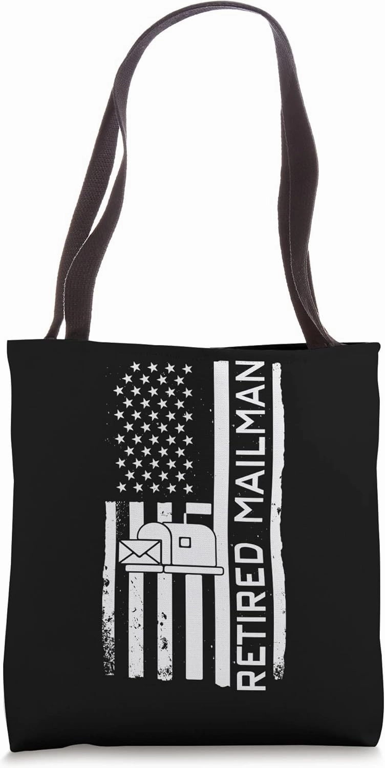 Mail Carrier Retro Vintage Postal Worker usa us flag Tote Bag