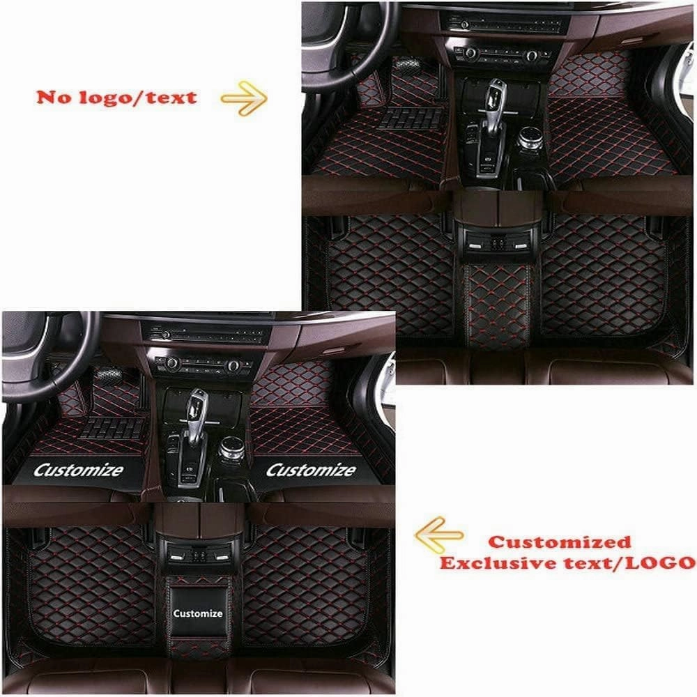 Making Car Floor Mats Protection Pads Compatible for Scion tC,iA,C-HR,FR-S Car Full Coverage All Weather Pads Protection Non-Slip Leather Floor Liners (Beige Light Brown)