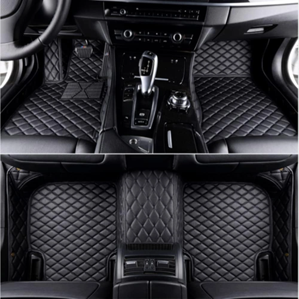Making Car Floor Mats Protection Pads Compatible for Scion tC,iA,C-HR,FR-S Car Full Coverage All Weather Pads Protection Non-Slip Leather Floor Liners (Black)