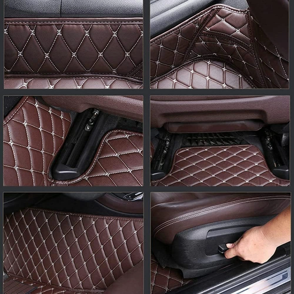 Making Car Floor Mats Protection Pads Compatible for Scion tC,iA,C-HR,FR-S Car Full Coverage All Weather Pads Protection Non-Slip Leather Floor Liners (Black)