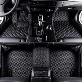 Making Car Floor Mats Protection Pads Compatible for Scion tC,iA,C-HR,FR-S Car Full Coverage All Weather Pads Protection Non-Slip Leather Floor Liners (Black)