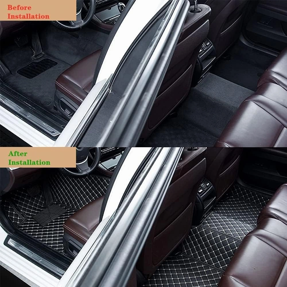 Making Car Floor Mats Protection Pads Compatible for Scion tC,iA,C-HR,FR-S Car Full Coverage All Weather Pads Protection Non-Slip Leather Floor Liners (Black)