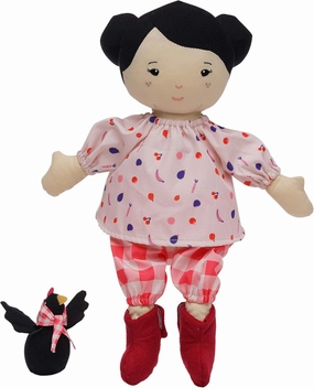 Manhattan Toy Playdate Friends Nico Machine Washable and Dryer Safe 14 Inch Doll with Mini Rooster Stuffed Animal