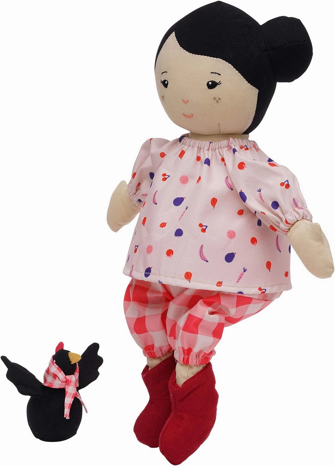 Manhattan Toy Playdate Friends Nico Machine Washable and Dryer Safe 14 Inch Doll with Mini Rooster Stuffed Animal