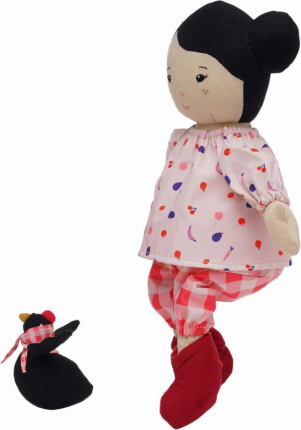 Manhattan Toy Playdate Friends Nico Machine Washable and Dryer Safe 14 Inch Doll with Mini Rooster Stuffed Animal