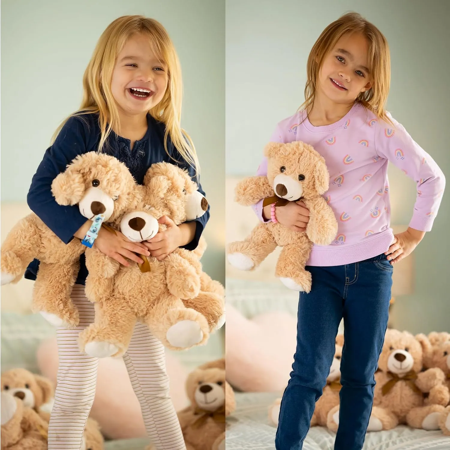 MaoGoLan 12 Pack Teddy Bears in Bulk 14 inch Stuffed Animals Set for Kids Small Stuffed Bears Bulk Teddy Bear for Wholesale, Baby Shower Decorations Christmas (Machine Washable)