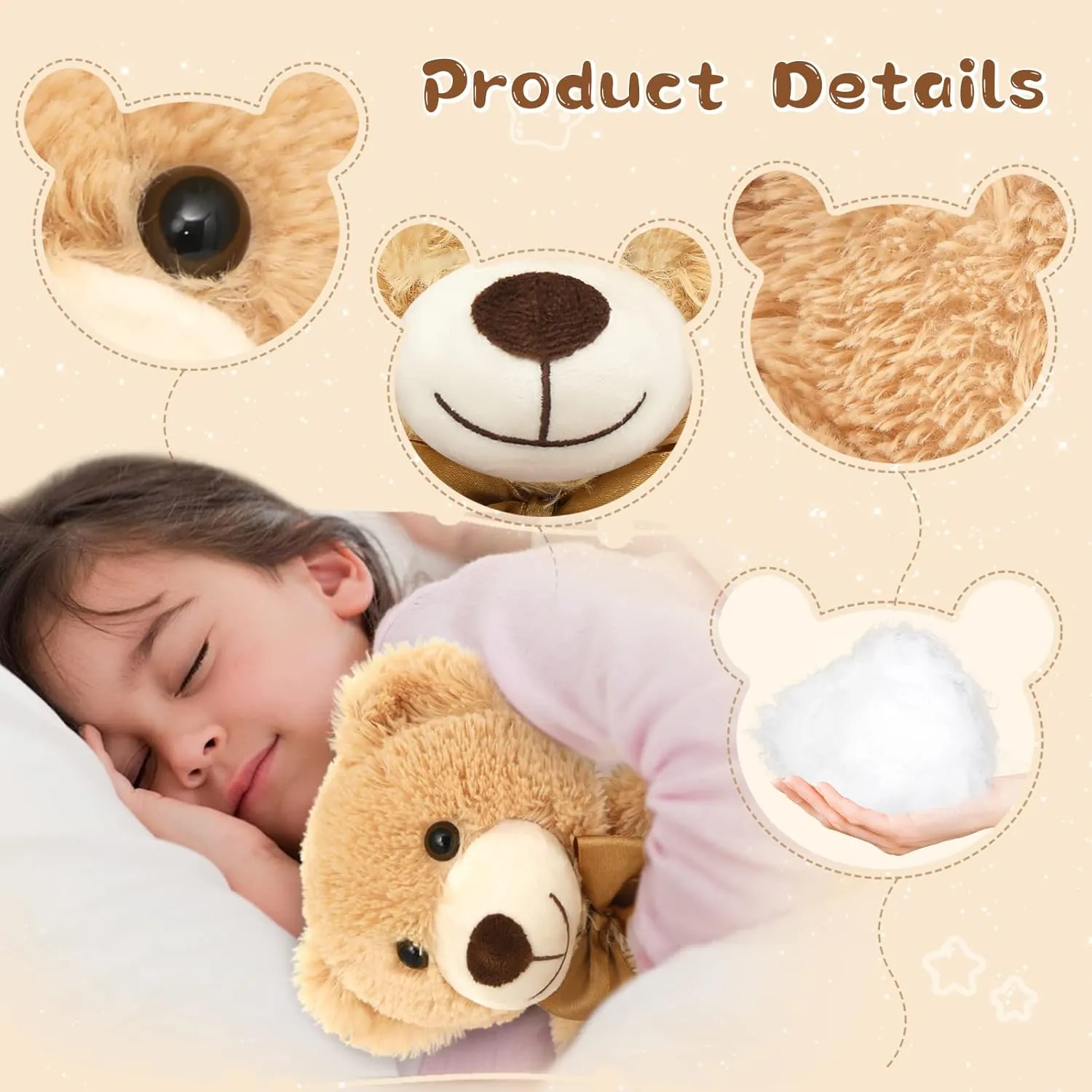 MaoGoLan 12 Pack Teddy Bears in Bulk 14 inch Stuffed Animals Set for Kids Small Stuffed Bears Bulk Teddy Bear for Wholesale, Baby Shower Decorations Christmas (Machine Washable)