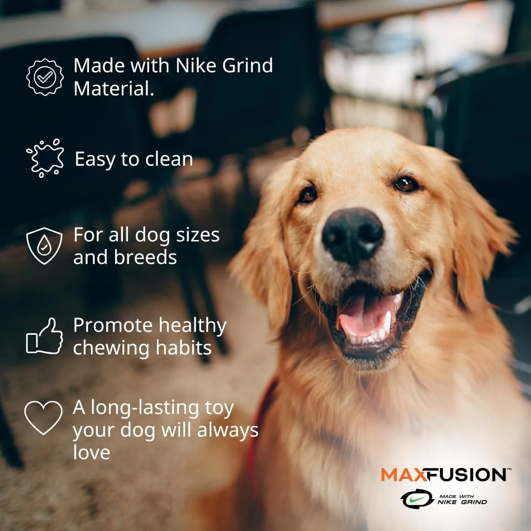 Max Fusion with Nike Grind, Arlee Cannon Treat Dispensing Dog Toy, Durable Dog Treat Toy, L